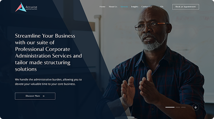 Custom website design by Webcapitan, example 1