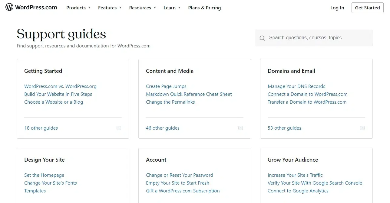 WordPress support guides