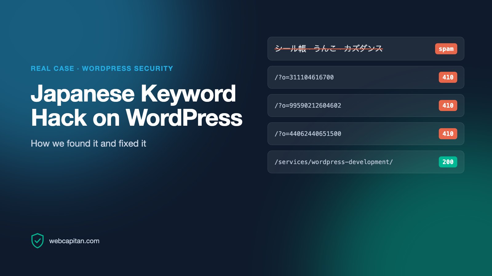Japanese Keyword Hack on WordPress: How We Found and Fixed It