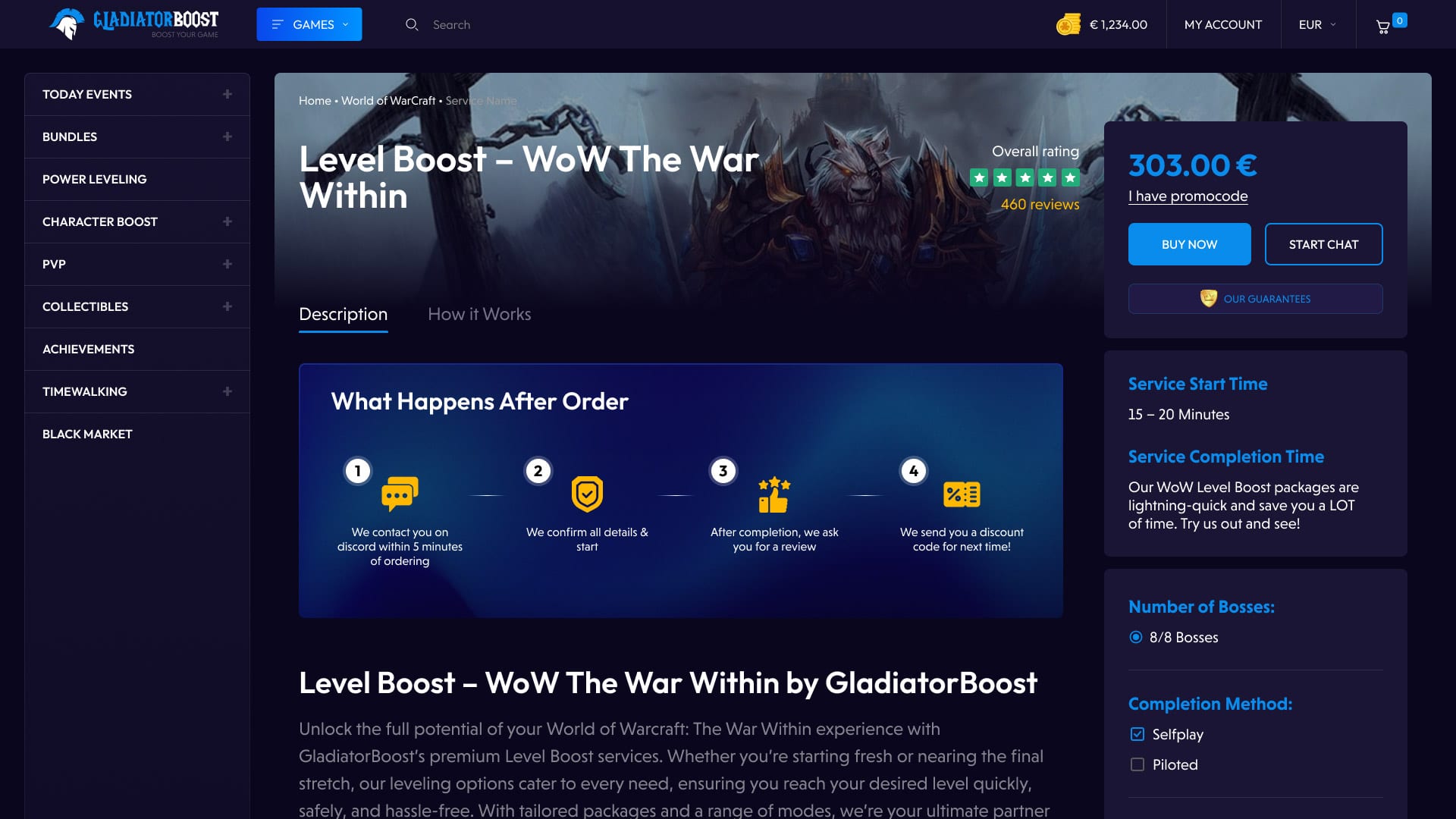 Gladiatorboost page