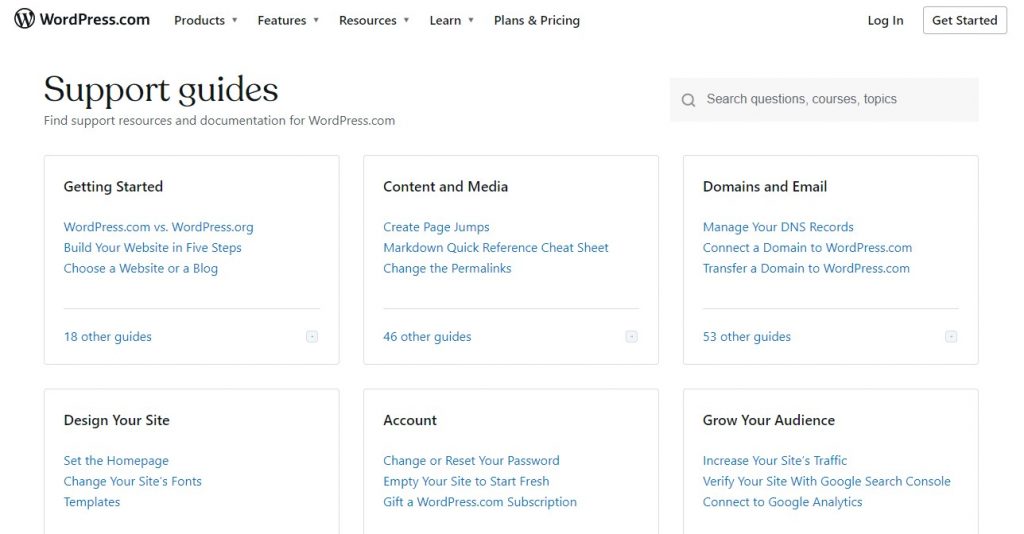 WordPress support guides