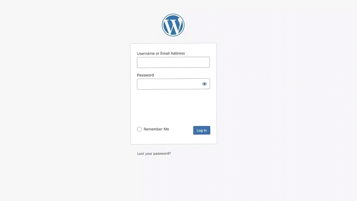 WordPress login